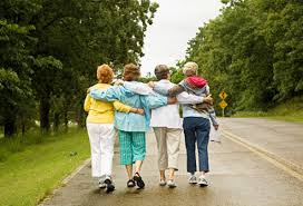 Old women walking